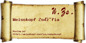 Weisskopf Zsófia névjegykártya